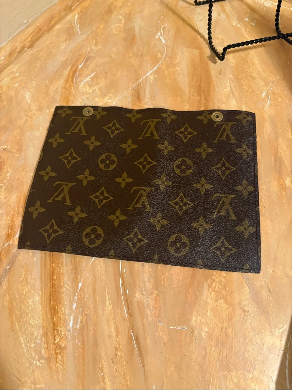 Louis Vuitton Monogram Canvas Pouch in Brown with Gold Hardware